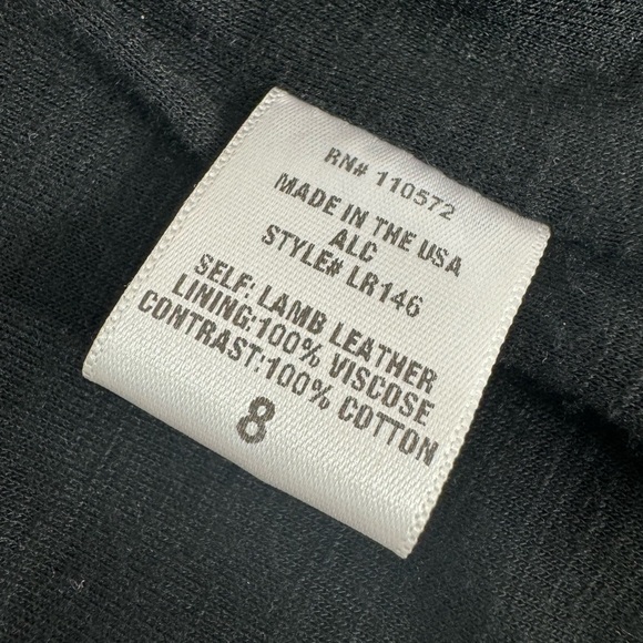 A.L.C. Black and Navy Leather Jacket - Picture 7 of 7